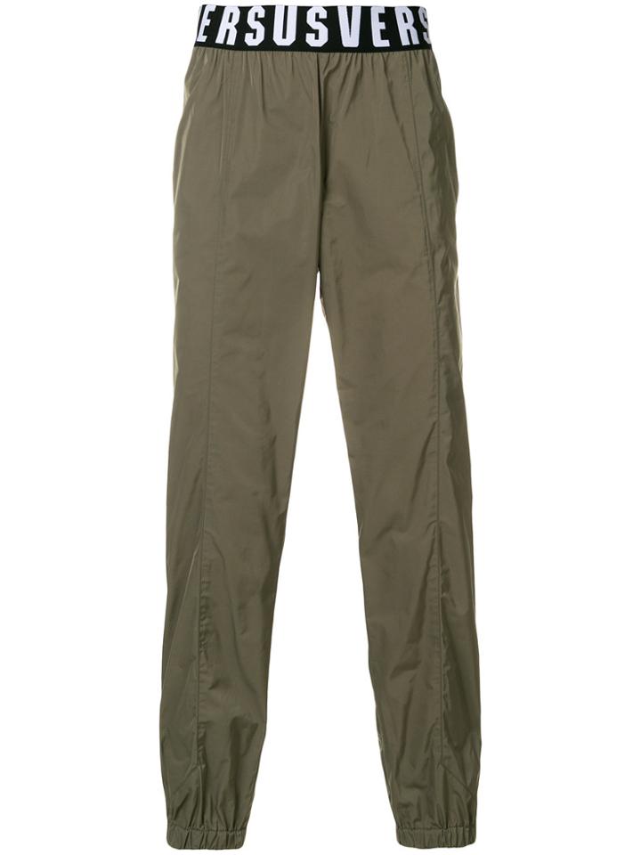 Versus Logo Waistband Trousers - Green