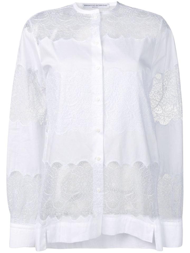Ermanno Scervino Lace Inserts Shirt - White