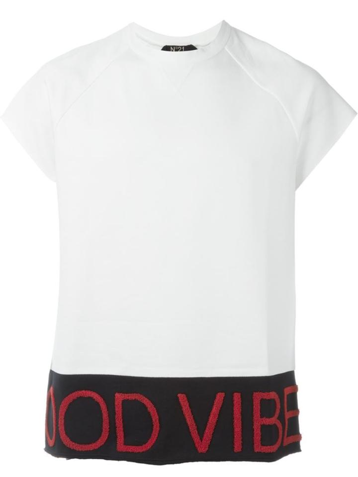 No21 Good Vibes Top, Men's, Size: S, White, Cotton