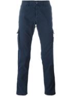 Stone Island Patch Pockets Tapered Trousers, Men's, Size: 29, Blue, Cotton/spandex/elastane
