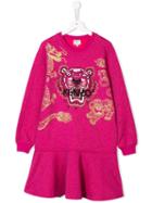 Kenzo Kids Chinese New Year Capsule Logo Tiger Embroidered Dress -