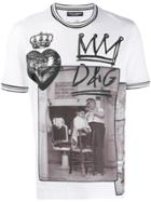 Dolce & Gabbana Barber Shop Print T-shirt - White