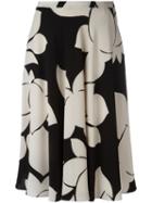 Aspesi Floral Print Skirt, Women's, Size: 40, Black, Silk/viscose