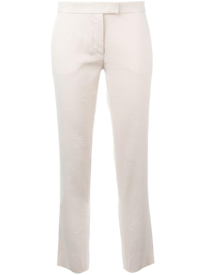 Joseph Slim Fit Trousers, Women's, Size: 44, Pink/purple, Linen/flax/cotton/polyamide/acetate