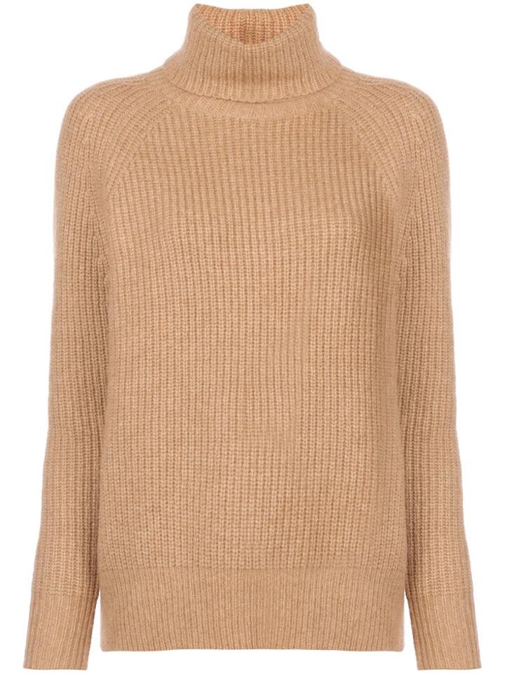 Alexander Mcqueen Turtle-neck Fitted Sweater - Brown