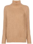 Alexander Mcqueen Turtle-neck Fitted Sweater - Brown