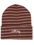 Stussy Striped Knit Beanie, Men's, Acrylic