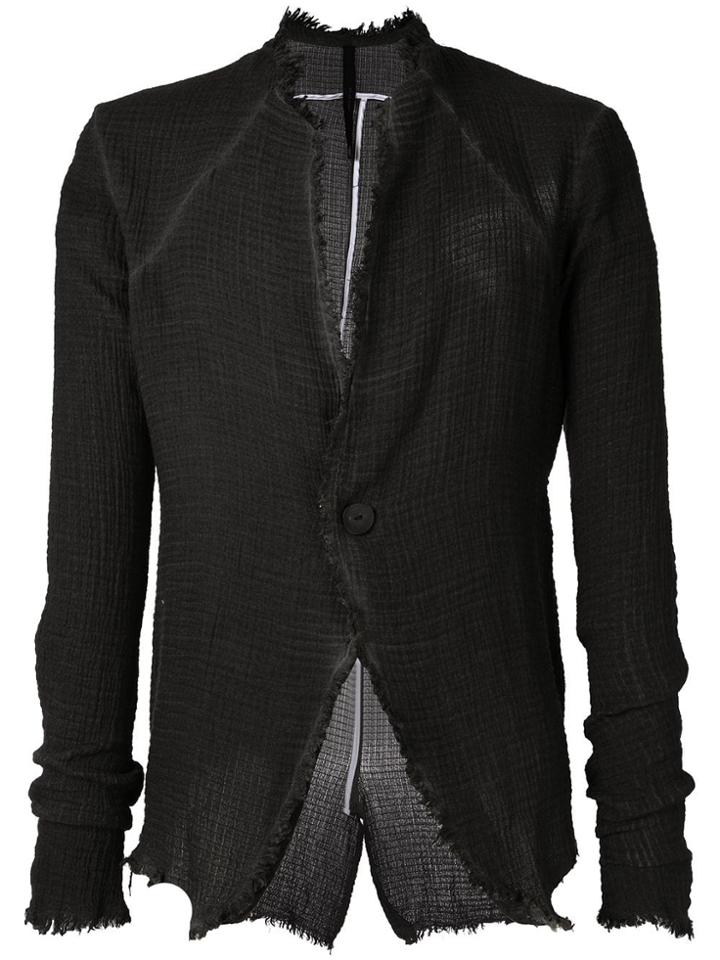 Army Of Me Frayed Lightweight Blazer - Grey