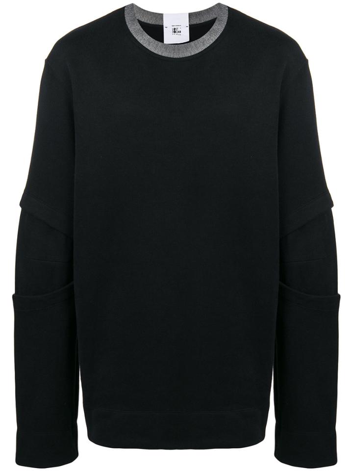 Lost & Found Rooms Panelled Sleeve Sweatshirt - Black