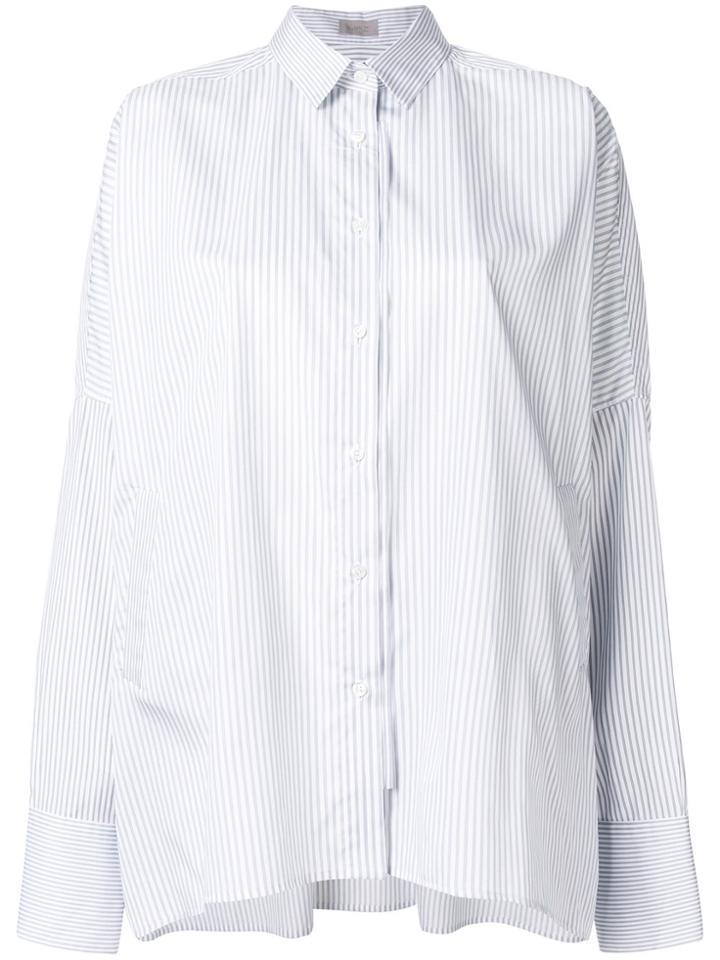 Mrz Striped Oversized Shirt - White