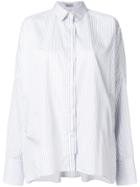 Mrz Striped Oversized Shirt - White