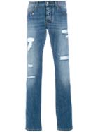 Ermanno Scervino Distressed Denim Jeans - Blue