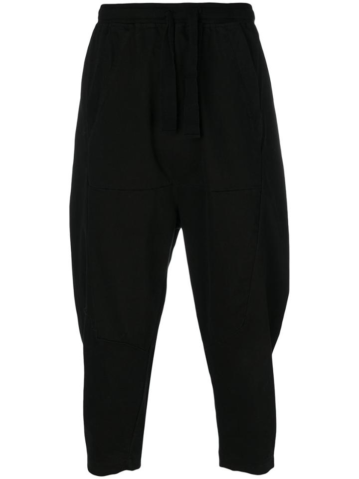 Lost & Found Rooms Drop-crotch Cropped Trousers - Black