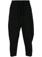 Lost & Found Rooms Drop-crotch Cropped Trousers - Black
