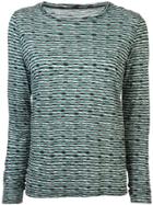 Proenza Schouler Woven Dot Long Sleeve T-shirt - Blue