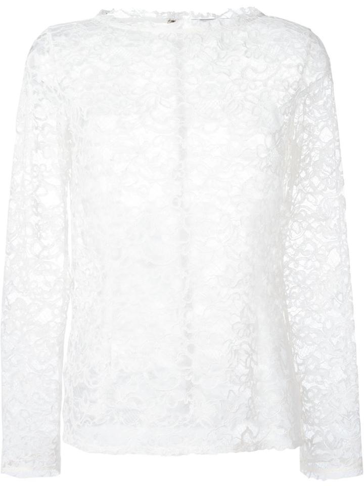 Nina Ricci Floral Lace Longsleeved Top