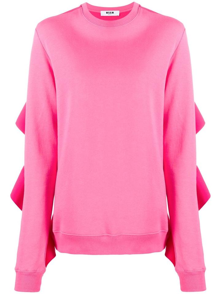 Msgm Ruffled Jumper - Pink