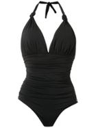 Brigitte Draped Swimsuit - Black