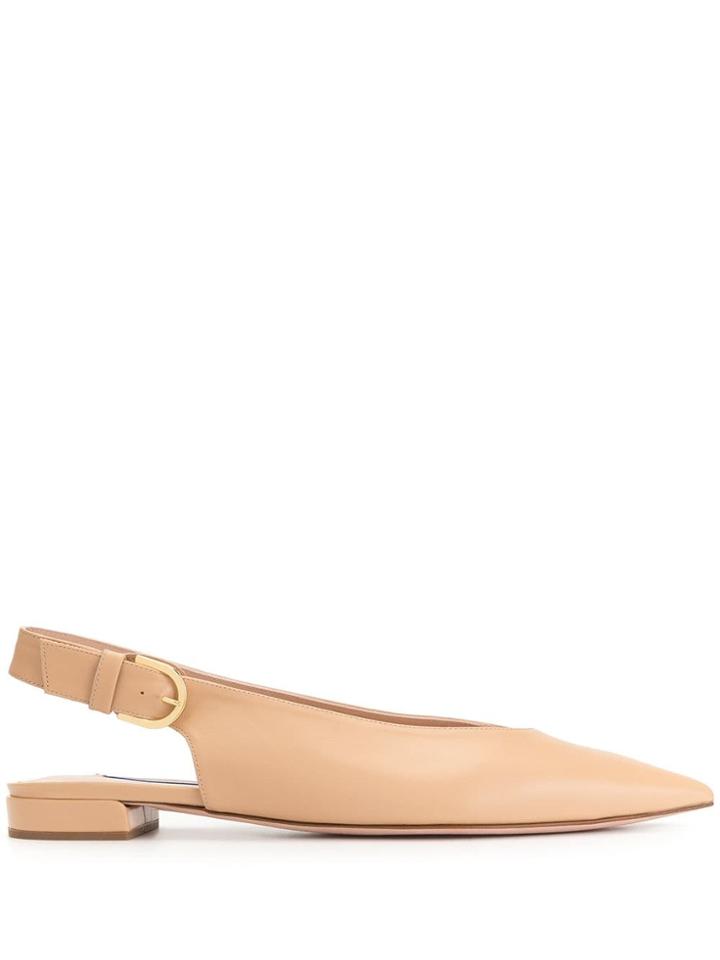 Stuart Weitzman Slingback Ballerina Shoes - Neutrals