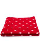 Champion Logo Print Beach Towel - Red