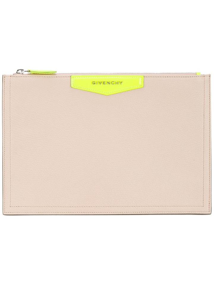 Givenchy 'antigona' Clutch, Women's, Nude/neutrals, Cotton/leather