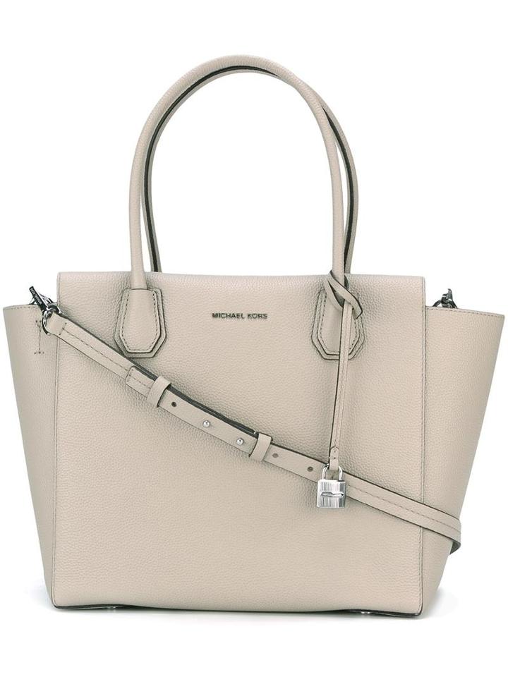 Michael Michael Kors Logo Plaque Tote Bag, Women's, Nude/neutrals, Leather