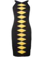 Versace Collection Geometric Print Fitted Dress