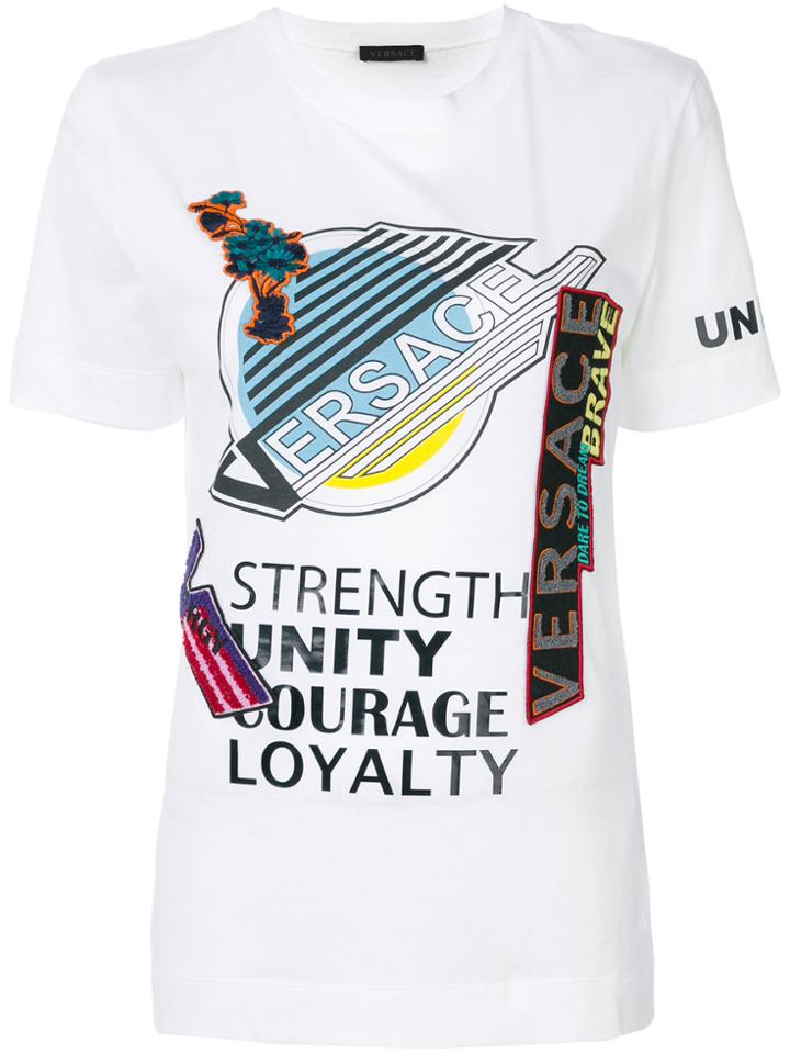 Versace Versace Manifesto Print T-shirt - White