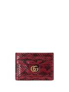 Gucci Ophidia Gg Motif Cardholder - Red