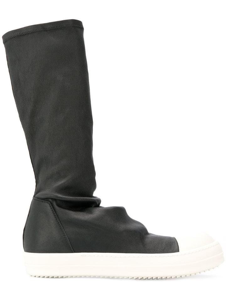 Rick Owens Toe Cap Boots - Black