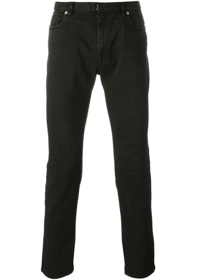 Maison Margiela Straight Leg Trousers, Men's, Size: 31, Green, Cotton/spandex/elastane