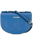 Love Moschino - Heart Stitch Shoulder Bag - Women - Polyurethane - One Size, Blue, Polyurethane