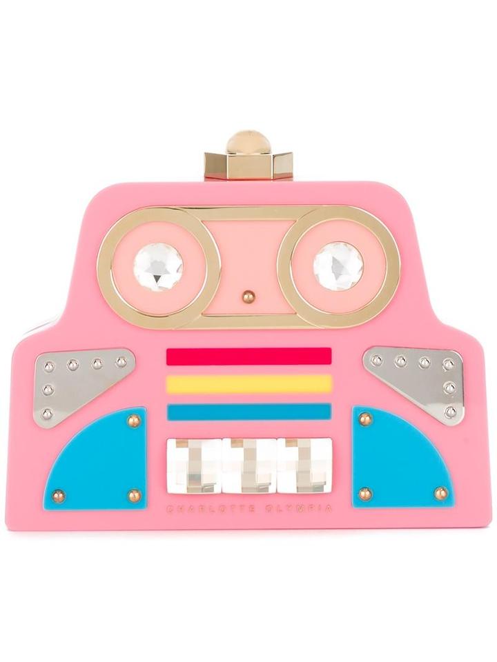 Charlotte Olympia Cobot Clutch, Women's, Pink/purple