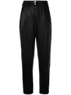 Balmain Micro Pleated Trousers - Black
