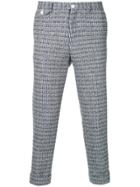 Education From Youngmachines Tweed Cropped Trousers - Blue