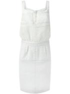 Chanel Vintage Cut-out Details Combo Dress, Women's, Size: 40, White