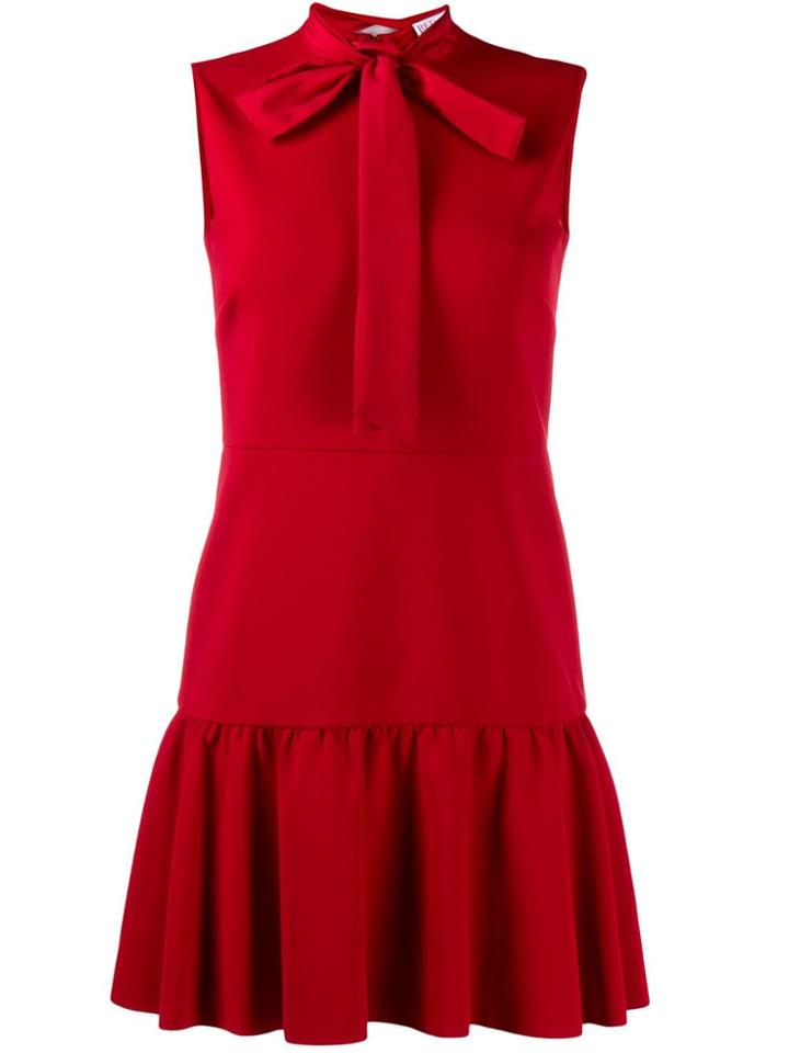 Red Valentino Red(v) Pleated Dress