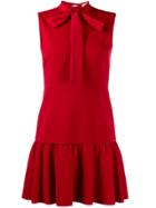 Red Valentino Red(v) Pleated Dress