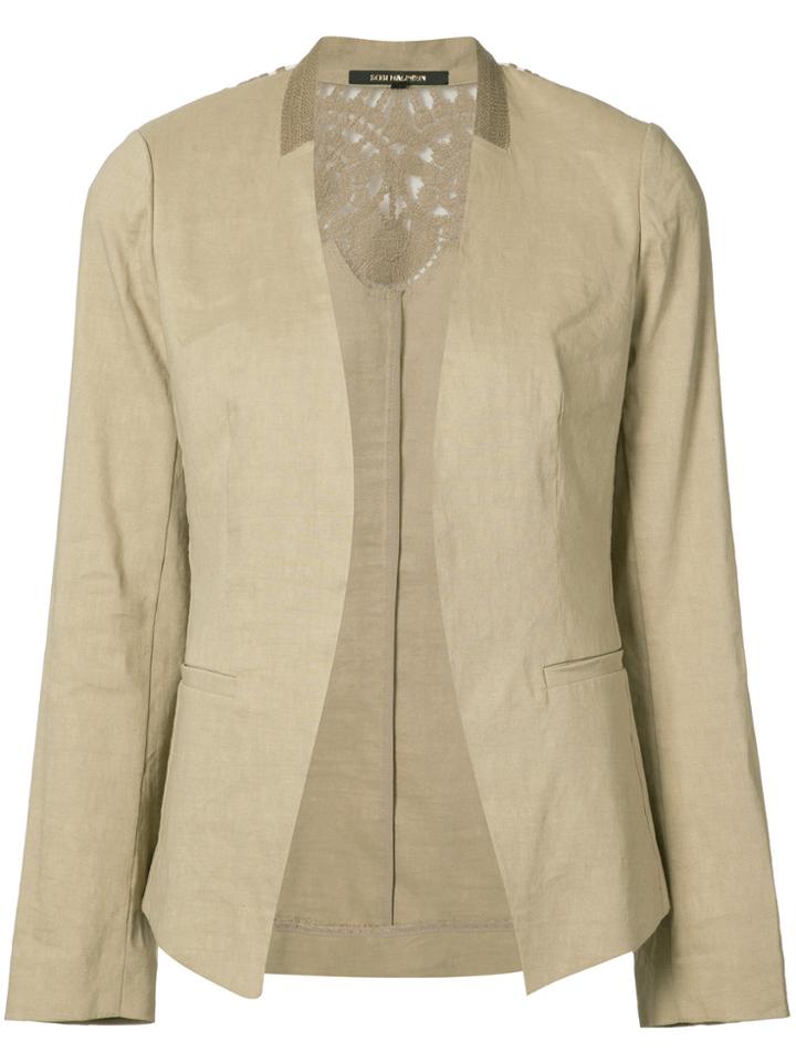 Kobi Halperin Collarless Open Blazer - Brown