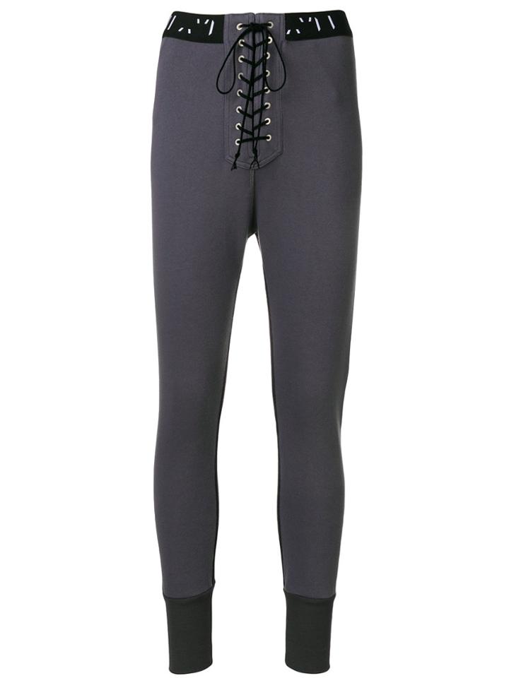 Unravel Project Criss-cross Fly Leggings - Grey