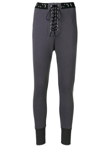 Unravel Project Criss-cross Fly Leggings - Grey