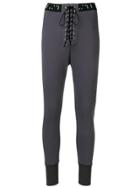 Unravel Project Criss-cross Fly Leggings - Grey