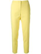 Fabiana Filippi - Cropped Pants - Women - Cotton/polyester/spandex/elastane - 44, Yellow/orange, Cotton/polyester/spandex/elastane