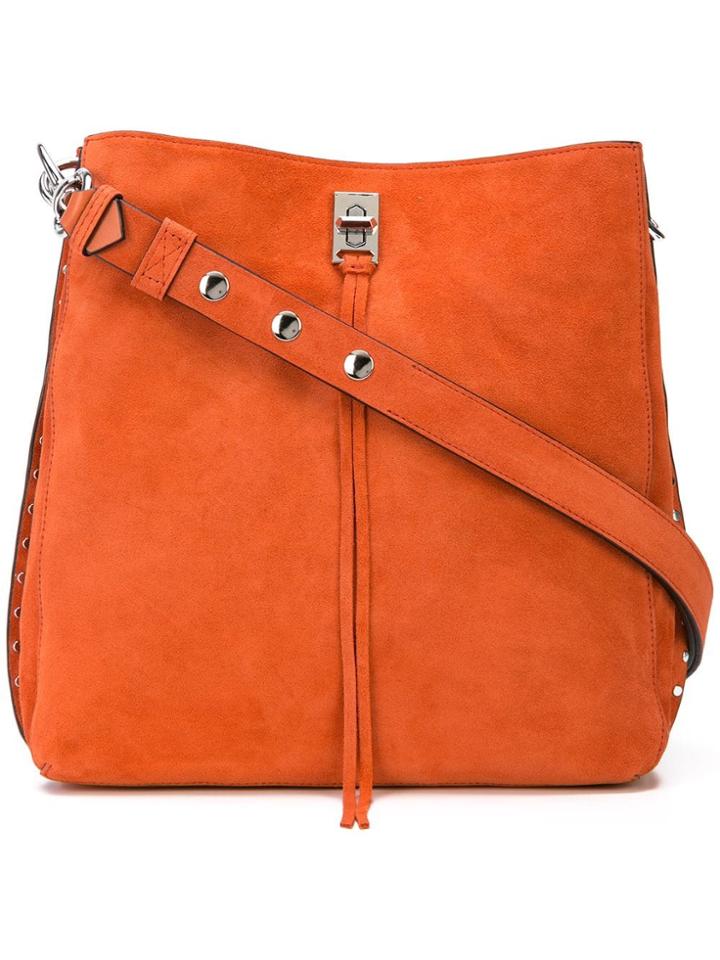 Rebecca Minkoff Stud Embellished Shoulder Bag - Orange