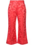 C/meo Floral Cropped Trousers - Red