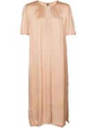 Raquel Allegra Ribbon Placket Dress, Women's, Size: 1, Nude/neutrals, Cotton/viscose