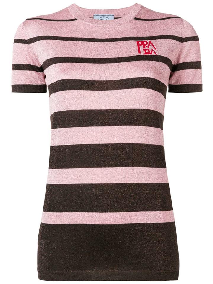 Prada Short Sleeved Jumper - Pink