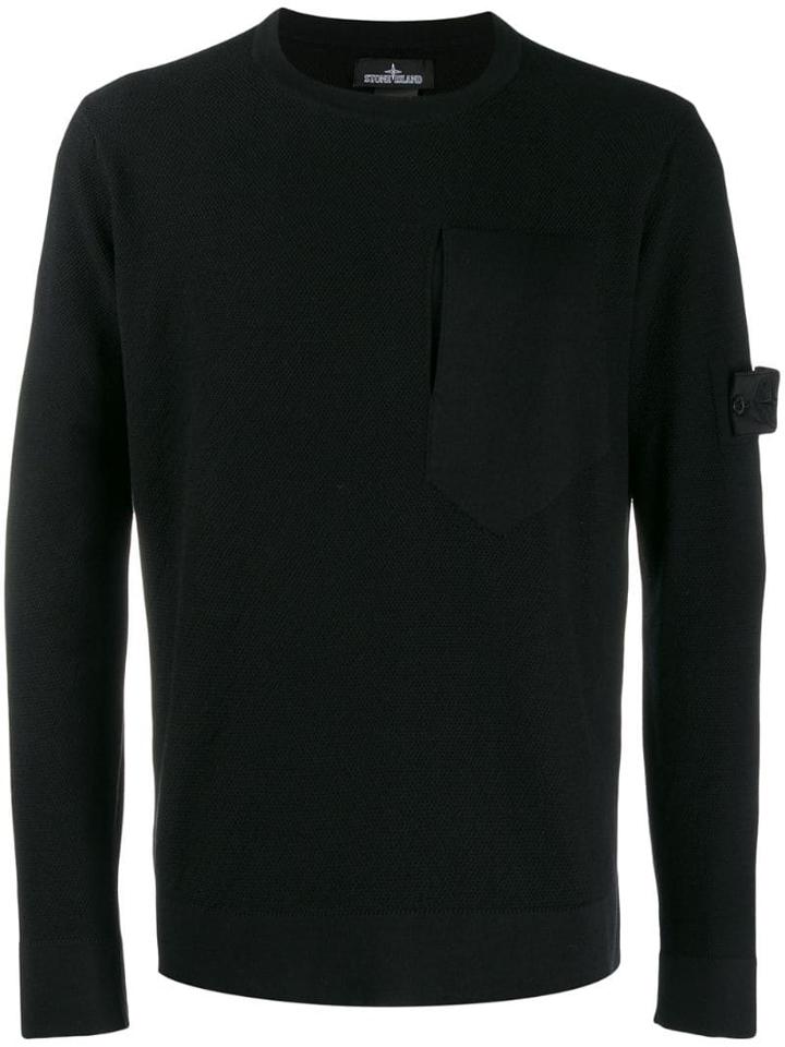 Stone Island Shadow Project Round Neck Sweater - Black