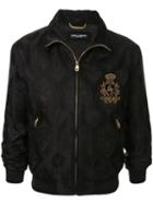 Dolce & Gabbana Jacquard Zipped Jacket - Black