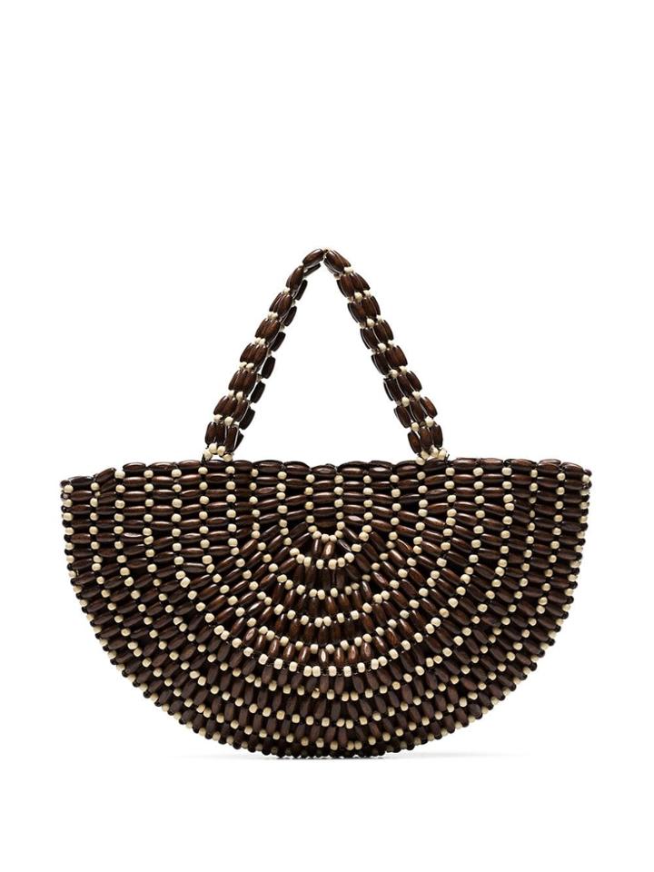 Rixo Bruno Beaded Tote Bag - Brown